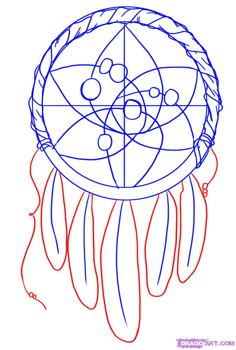 Simple Dream Catcher Drawing at GetDrawings | Free download