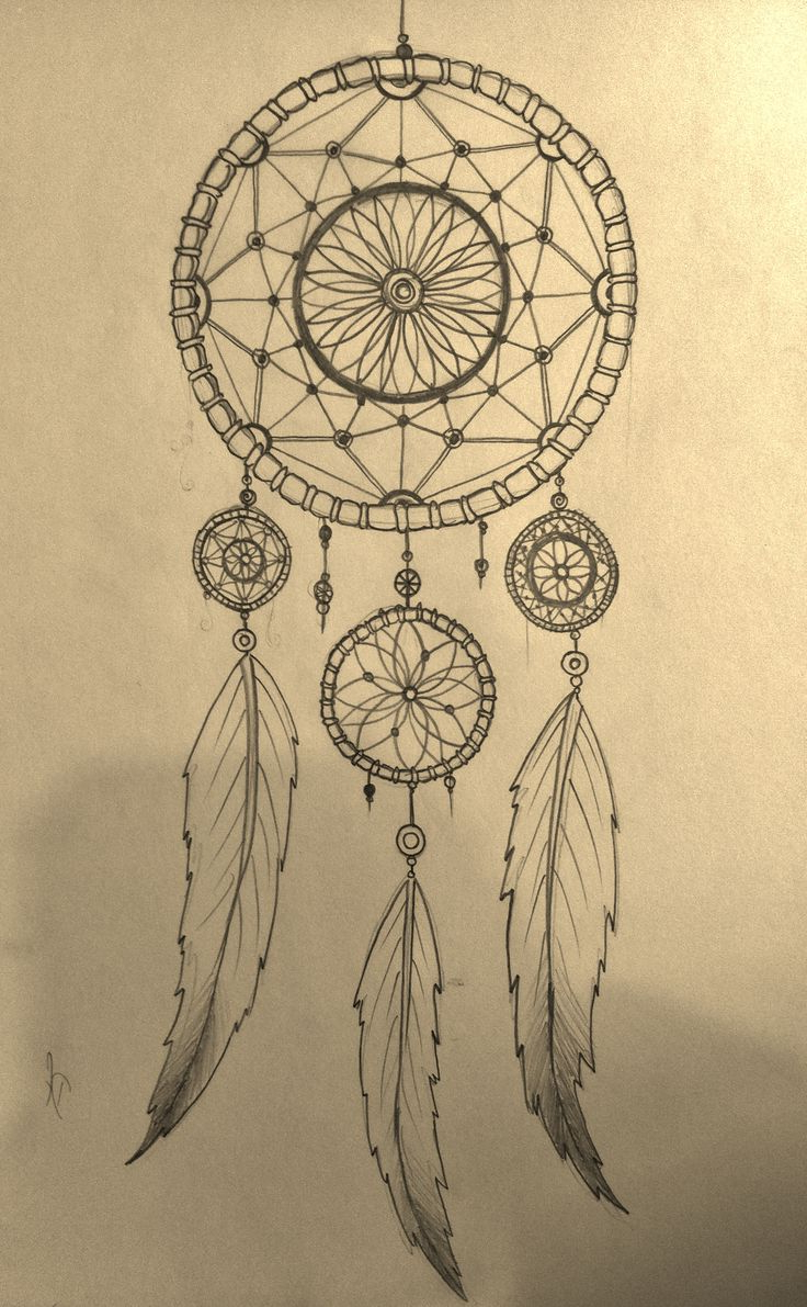 Simple Dream Catcher Drawing at GetDrawings | Free download