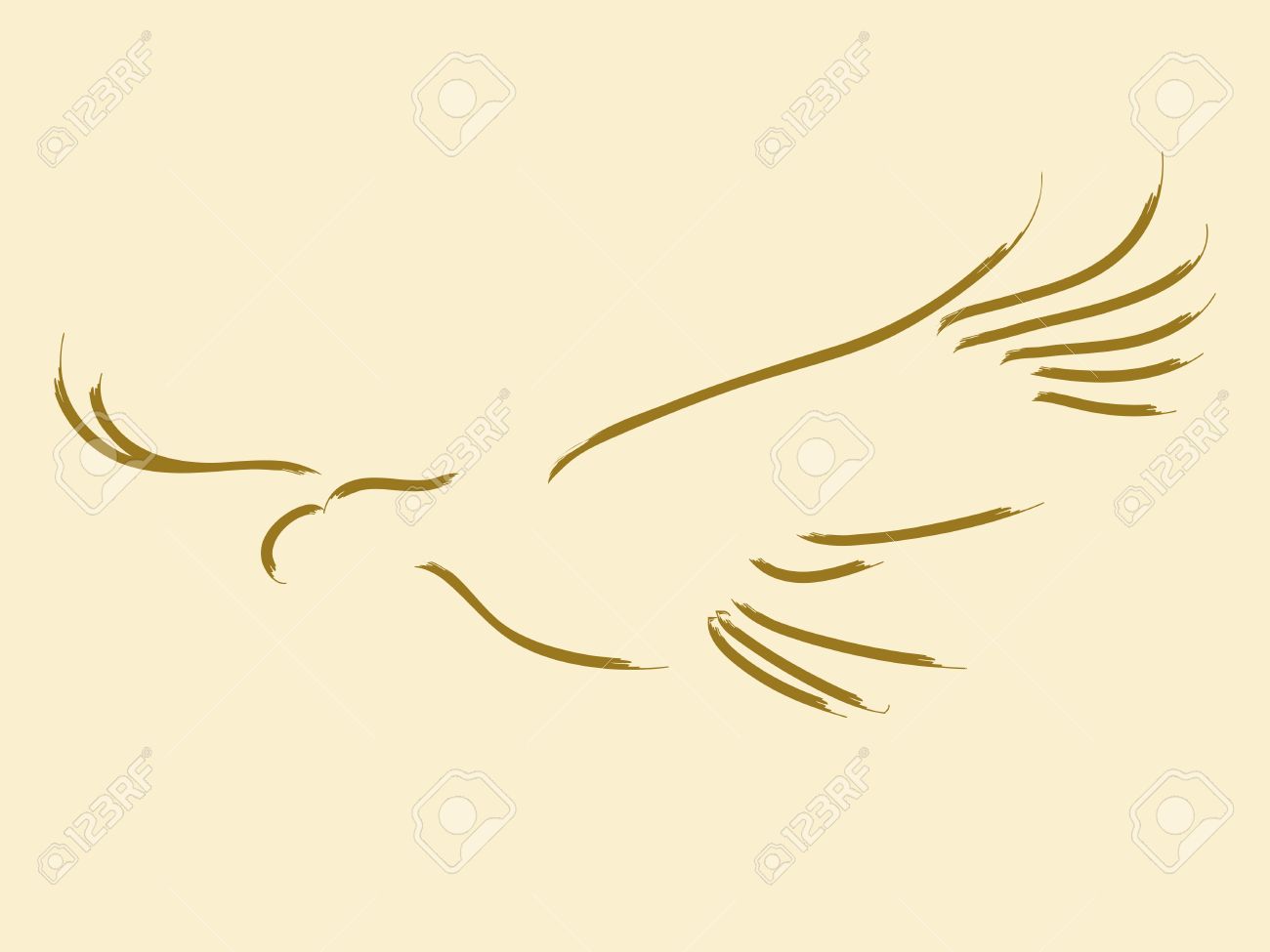 1300x975 Simple Sketch Of A Soaring Eagle Royalty Free Cliparts, Vectors