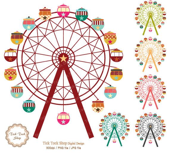 571x514 Ferris Wheel Drawing