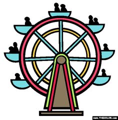 Simple Ferris Wheel Drawing at GetDrawings | Free download