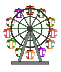 Simple Ferris Wheel Drawing at GetDrawings | Free download