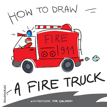 352x352 Mind The Kids How To Draw A Fire Truck