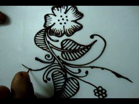 480x360 Simple Floral Henna Design Tutorial 2 (How To Draw For Beginners
