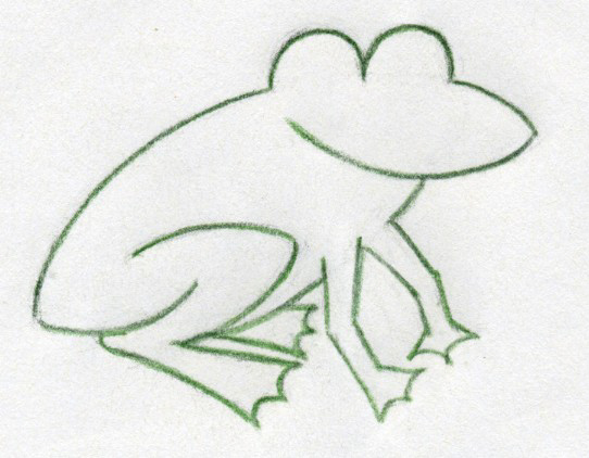 542x422 Frog Drawings You Are Going To Love