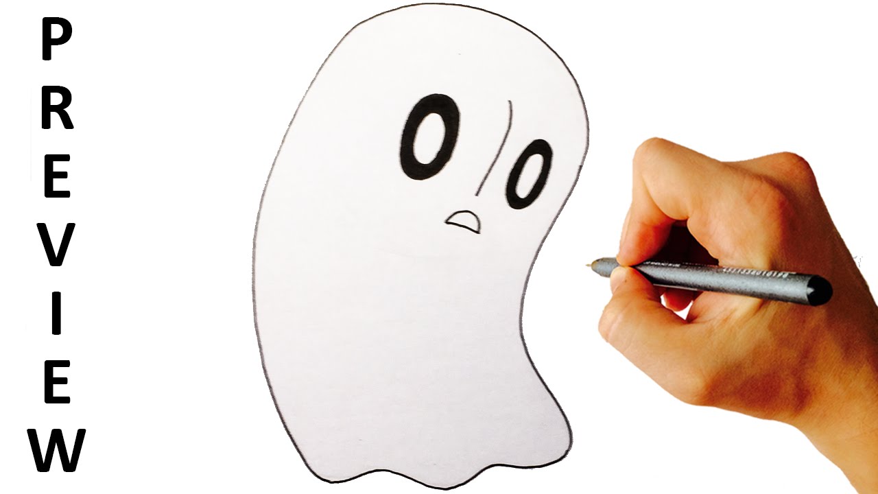 1280x720 How To Draw Napstablook From Undertale Easy Step By Step Drawing