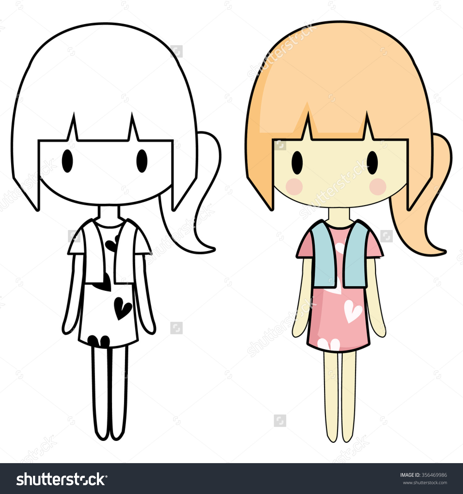 1500x1600 Girl Simple For Drawing Coloring Pages Simple Girl Drawing Hula