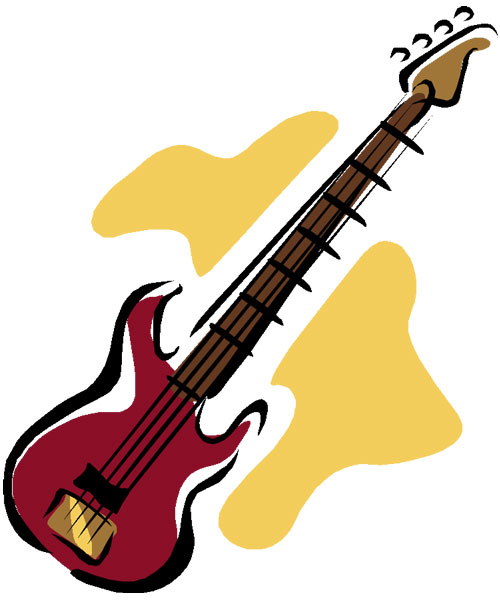 500x600 Bass Guitar Illustration