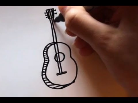 480x360 How To Draw A Cartoon Guitar
