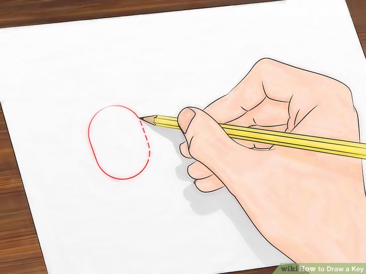 728x546 How To Draw A Key 6 Steps (With Pictures)