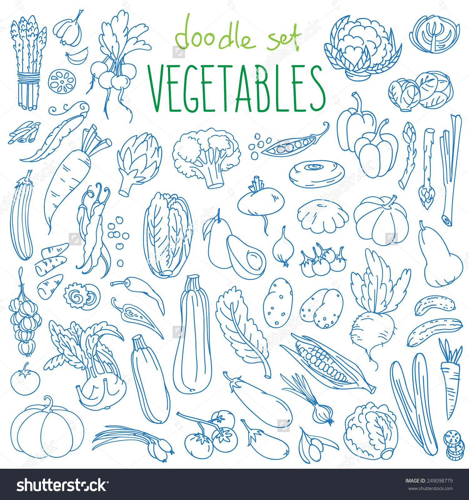 1500x1600 Set Various Doodles, Hand Drawn Rough Simple Sketches