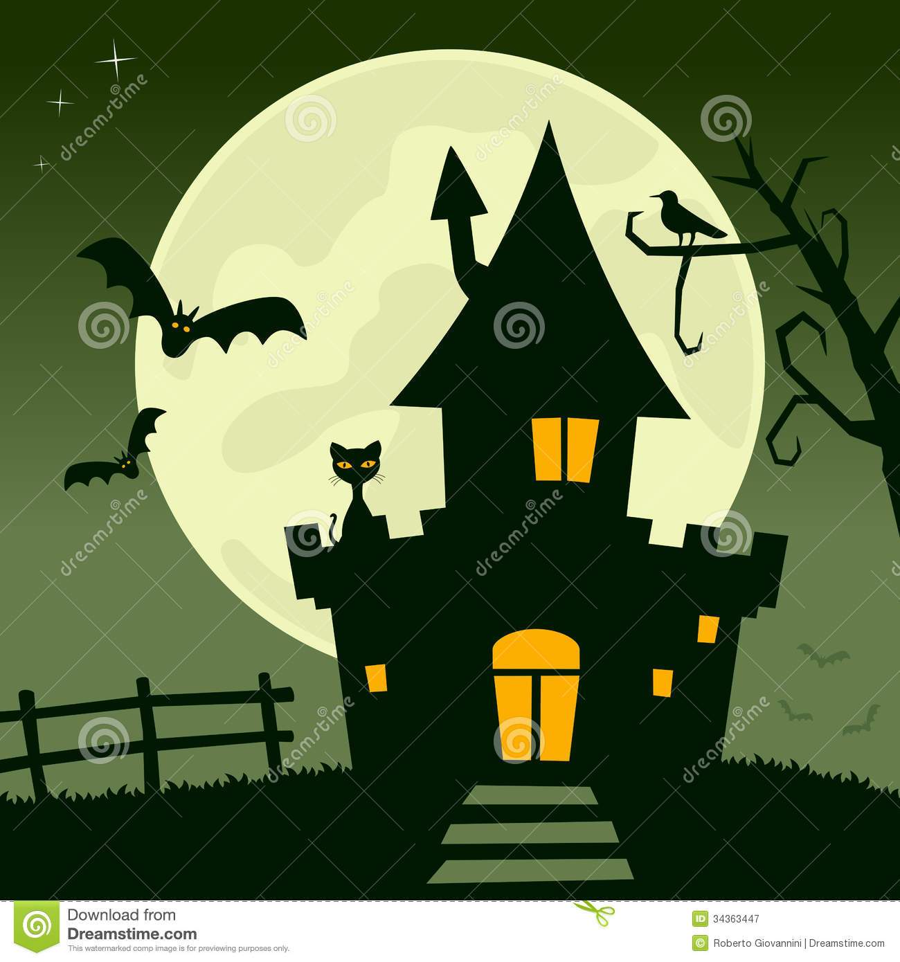 Simple Haunted House Drawing at GetDrawings | Free download
