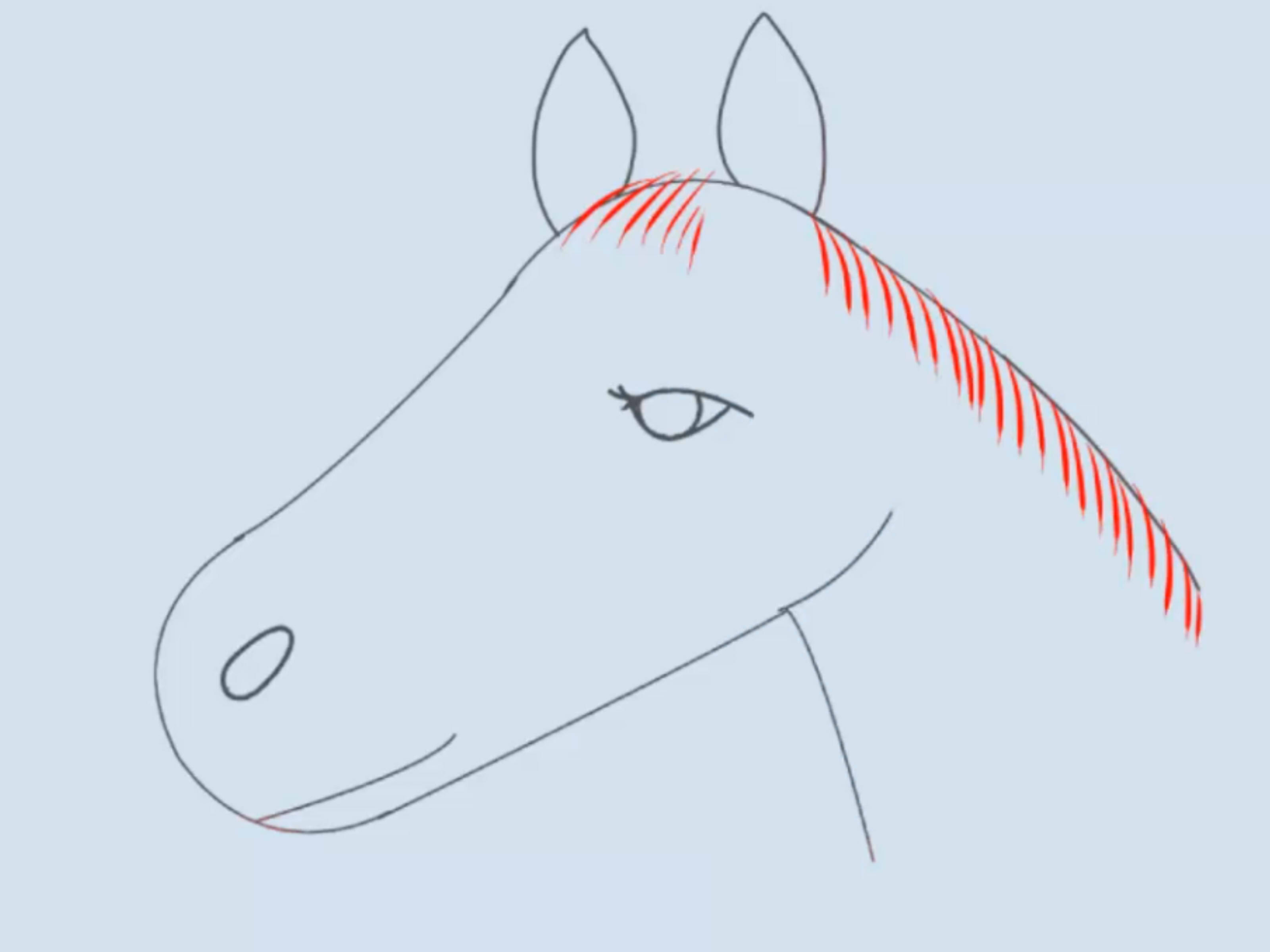 3200x2400 Simple Horse Head Drawing How To Draw A Horse Head 15 Steps (With