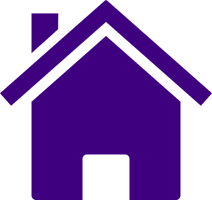 298x282 Simple Purple House Clip Art