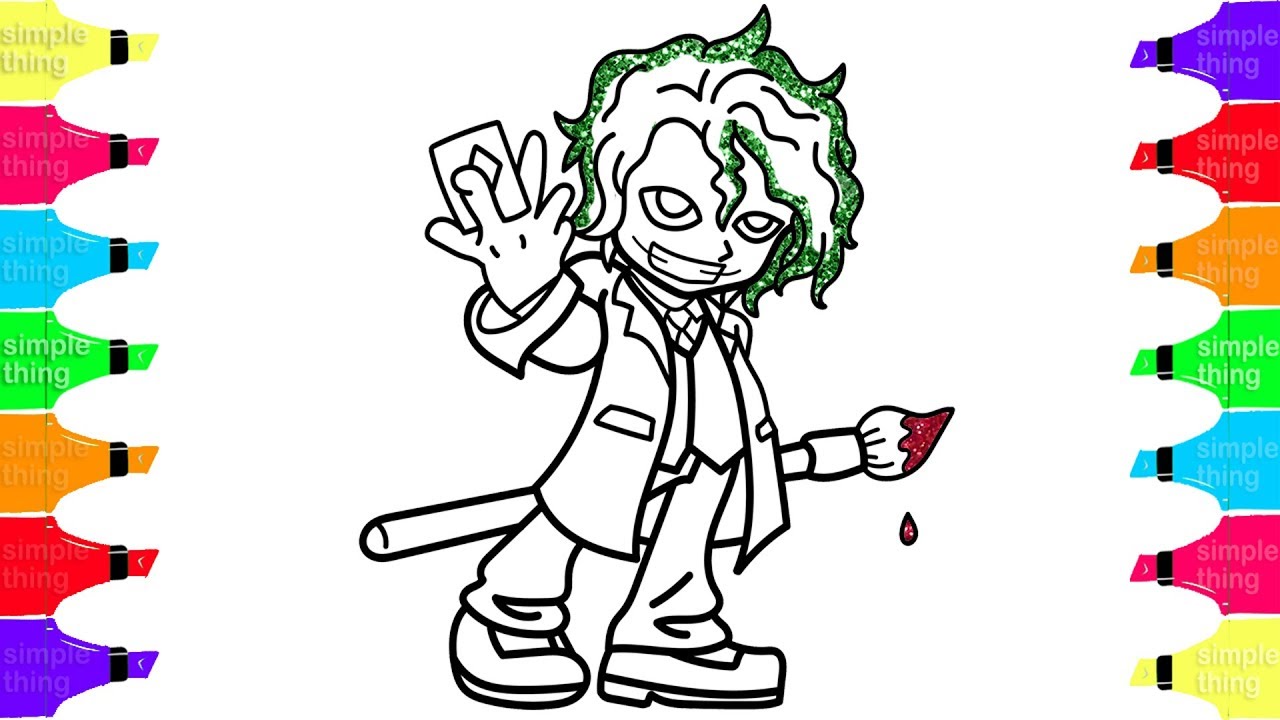 1280x720 Joker Drawing And Coloring Learn Colors With Super Villain