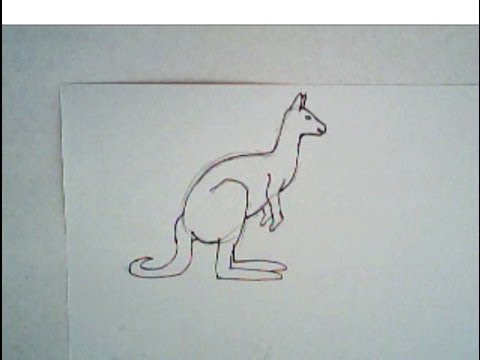 480x360 How To Draw A Kangaroo (Simple Drawing, Drawing Tutorial)