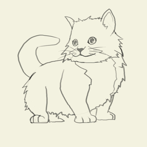 500x500 How To Draw Kitten