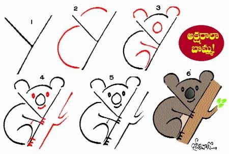 450x302 How To Draw A Koala Bear Learn To Draw Bears