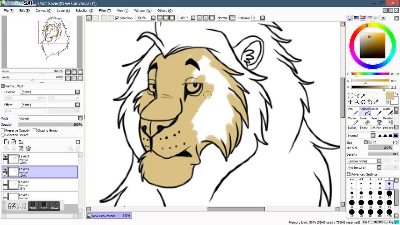 1280x720 Simple Lion Head Drawing