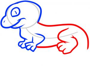 302x223 How To Draw How To Draw A Lizard For Kids