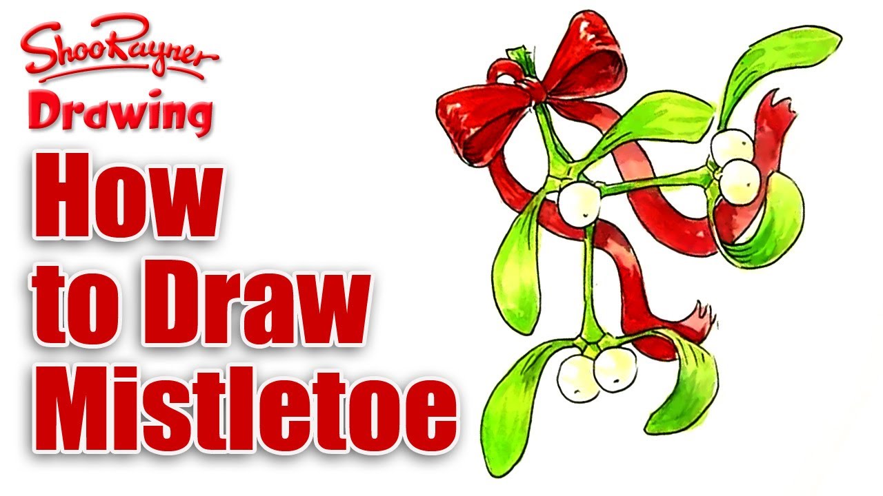 1280x720 How To Draw Mistletoe For Christmas