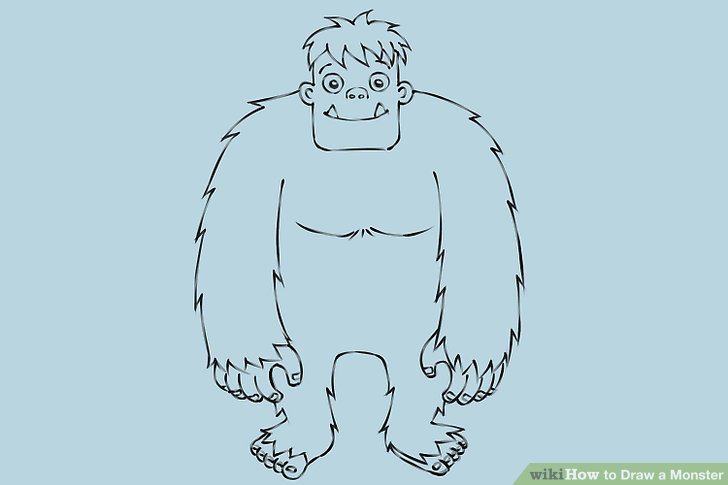 728x485 4 Easy Ways To Draw A Monster (With Pictures)