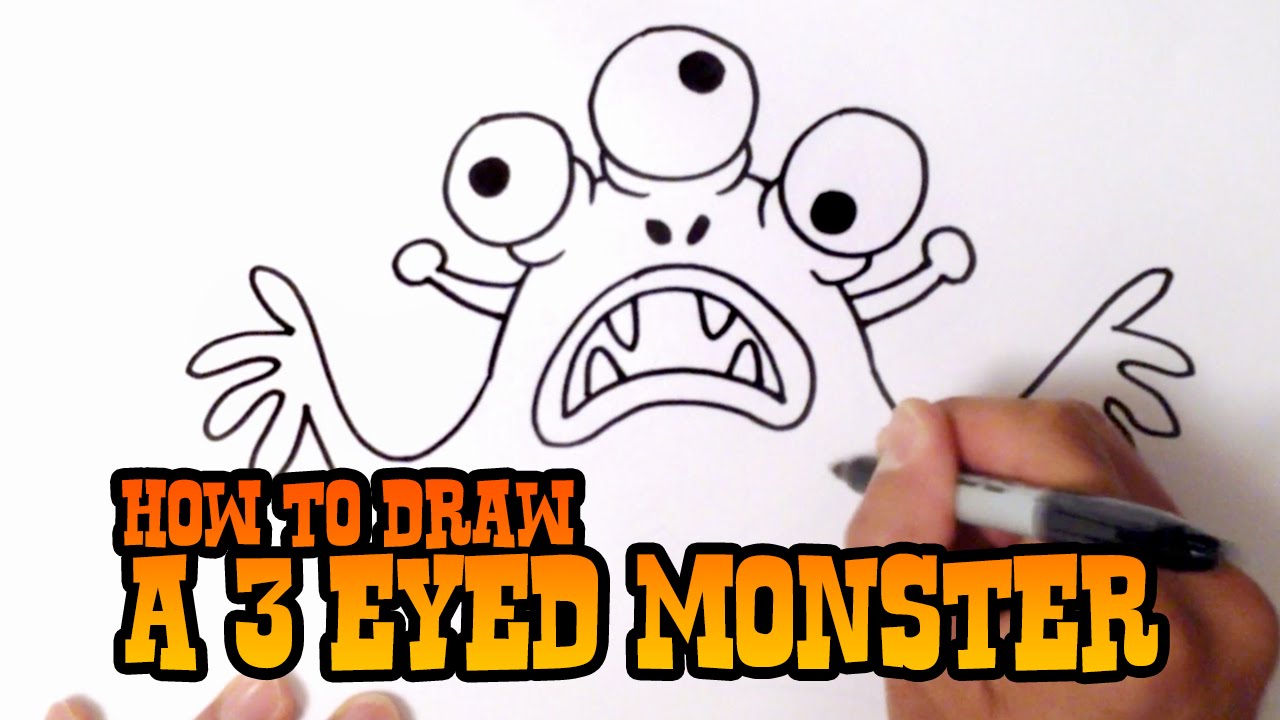 1280x720 How To Draw A 3 Eyed Monster