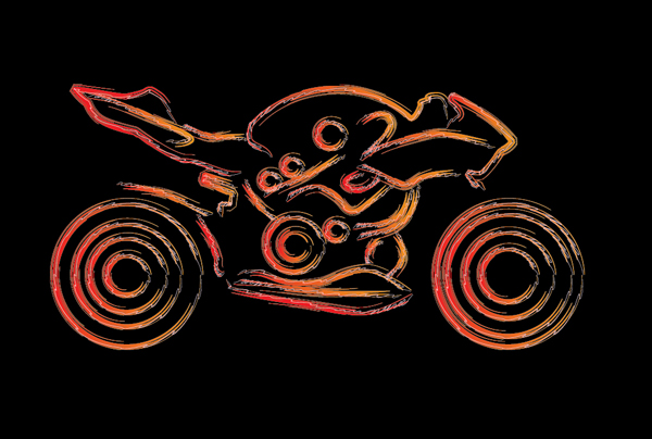 600x404 Quick Tip How To Draw A Stylized Motorcycle With Complex Brushes