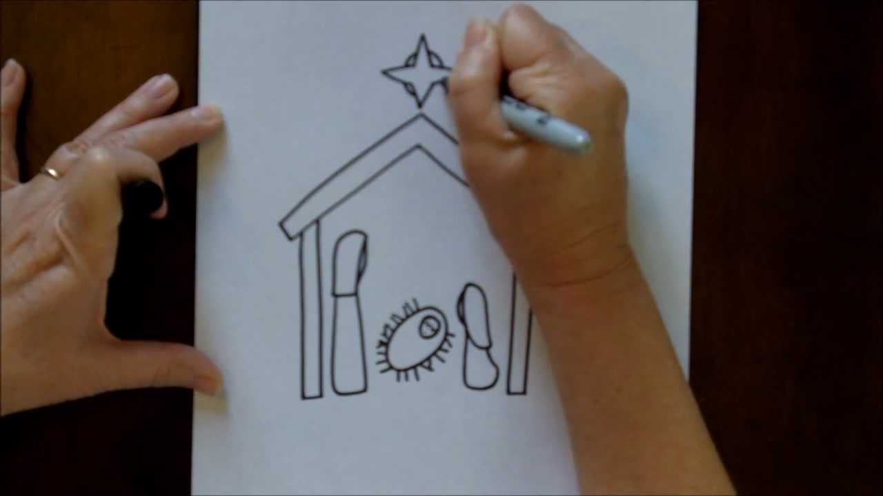 1280x720 How To Draw A Nativity Scene Simple And Easy Drawing Tutorial
