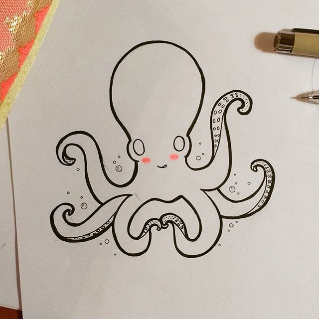 Simple Octopus Drawing at GetDrawings | Free download