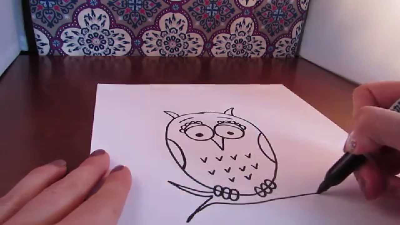 1280x720 How To Draw An Owl. Simple. Narrated. Step By Step.