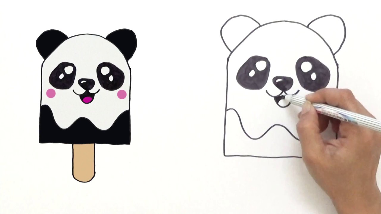 1280x720 How To Draw Cute Panda Ice Cream