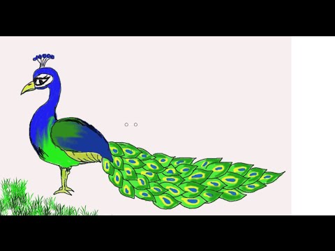 480x360 Easy Kids Drawing Lessons How To Draw A Peacock