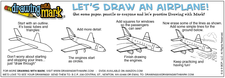 776x269 Learn How To Draw A Plane! Activities! Activities