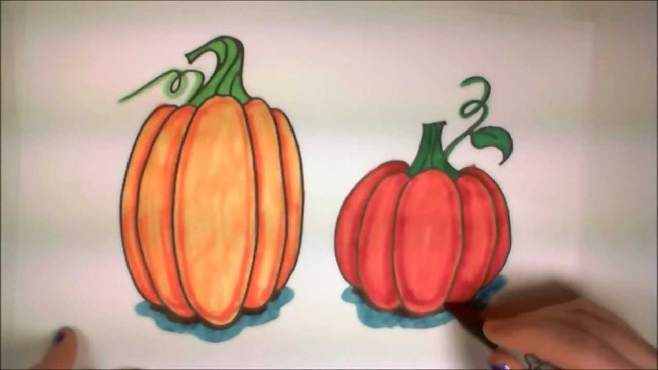 1280x720 Learn How To Draw Easy Pumpkins Icanhazdraw!