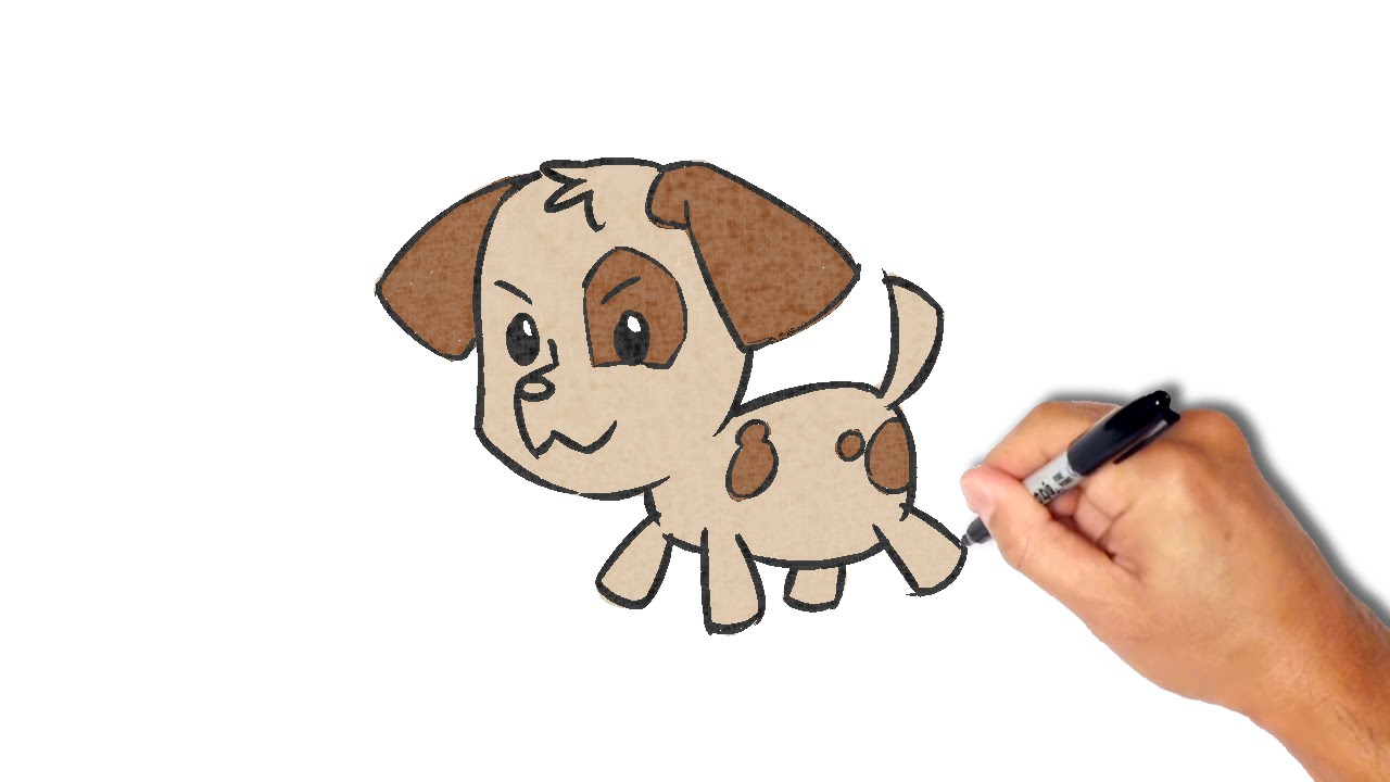 1280x720 How To Draw And Paint A Puppy [Very Simple]