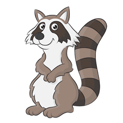 250x250 Raccoon Cartoon Step By Step Drawing Lesson