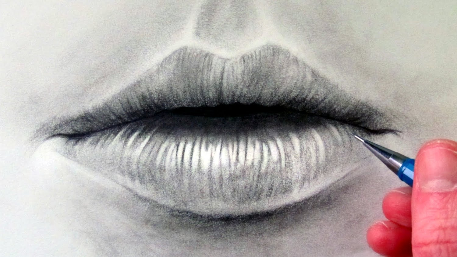 1500x844 Realistic Lips Drawing Drawn Lips Simple Realism