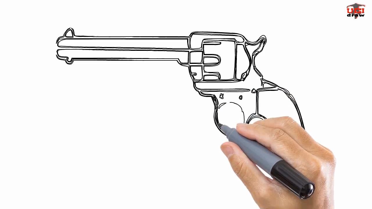 1280x720 How To Draw A Gun Easy Drawing Step By Step Tutorials For Kids