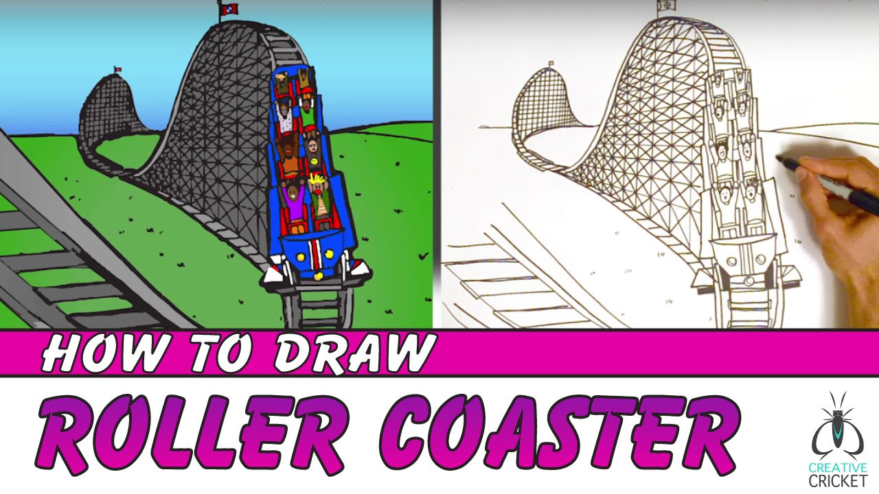 1280x720 How To Draw A Roller Coaster Step By Step In One Point Perspective