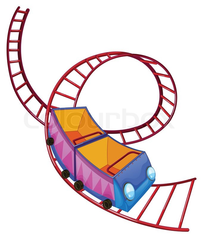682x800 Man And Women An A Roller Coaster Stock Vector Colourbox