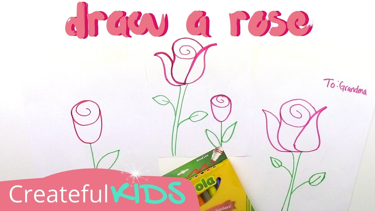 1280x720 How To Draw A Rose For Kids