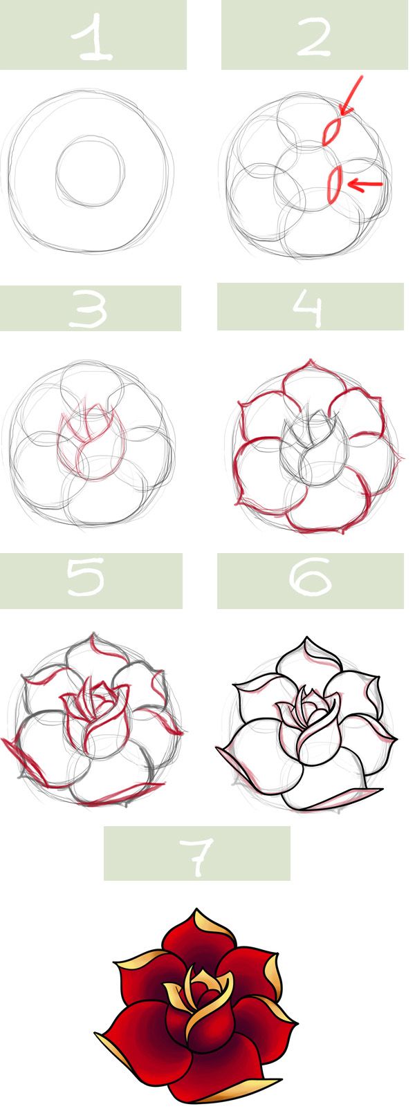 600x1620 Simple Roses. My Kids Always Draw Roses I Must Show Them This