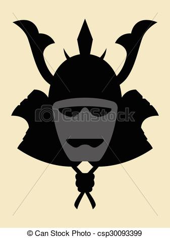337x470 Simple Symbol Of A Samurai Armor Helmet And Mask Eps Vectors