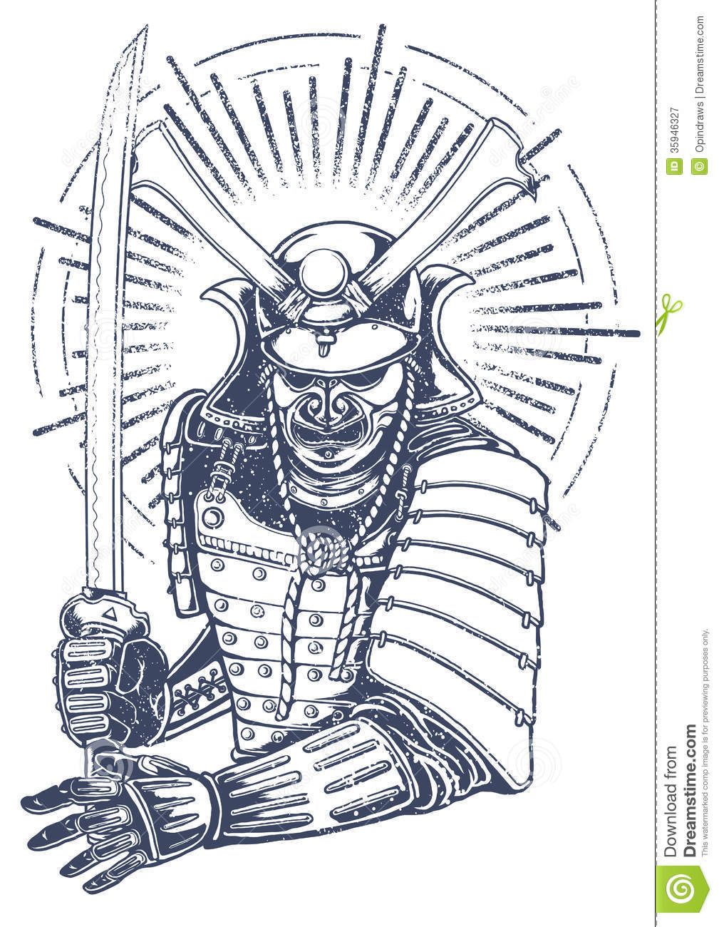 1009x1300 Samurai Drawings