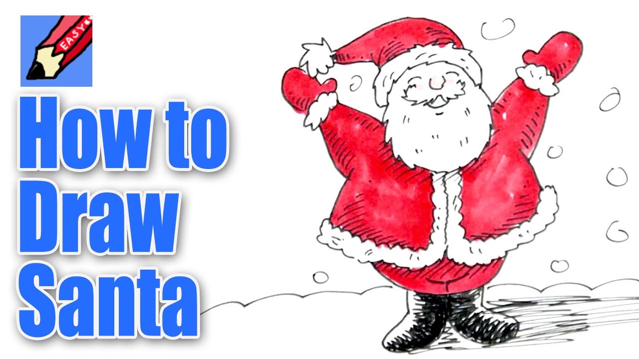 1280x720 How To Draw Santa Real Easy