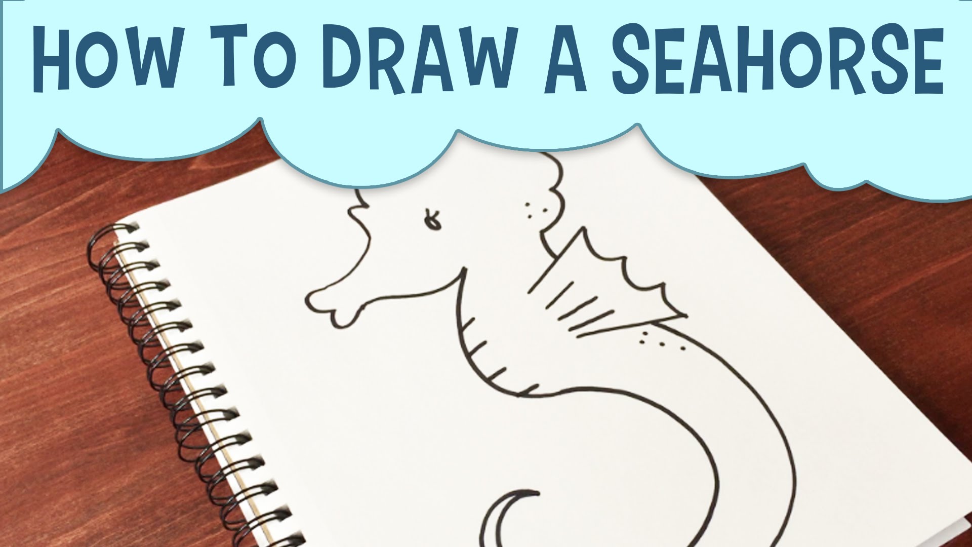 1920x1080 Learn How To Draw A Cartoon Seahorse