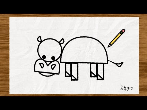 480x360 Simple Shape Sketches How To Draw A Hippo