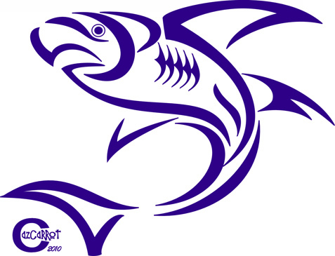 477x365 Tribal Shark Simple Line Drawing Of A Shark In A Tribal