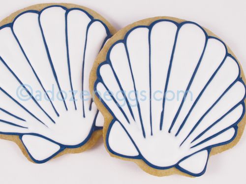 500x375 Simple Scallop Shell Outline
